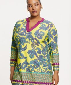 YOEK Tuniek RETROLOVE | Grote maten tuniek | Multi | Maat 42/44