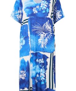 YOEK Jurk AZZURO | Blauw | Maat size 1