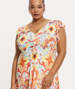 YOEK Jurk MOSAIQUE | Multi | Maat 58/60