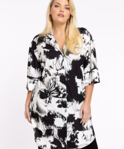 YOEK Blouse-jurk HANNELORE | Zwart | Maat 38/40