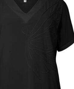 YOEK T-shirt HANNELORE | Zwart | Maat 58/60