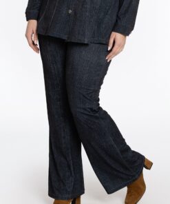 YOEK Pantalon bootleg DENIM | Zwart | Maat 54/56