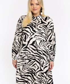 YOEK Blouse-jurk TIGRE | Zwart | Maat 50/52