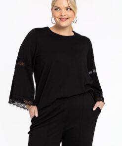 YOEK A-lijn shirt VERO | Zwart | Maat 38/40