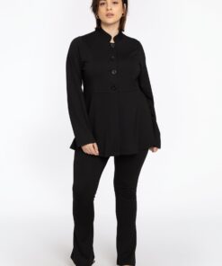 YOEK Pantalon kick flare VERO | Zwart | Maat 54/56