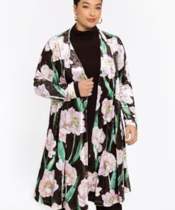 YOEK Velours vest FIORITO | Bruin | Maat 46/48