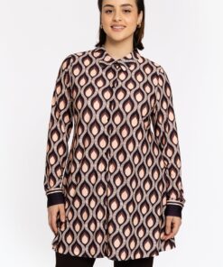 YOEK A-lijn blouse GOCCIA | Paars | Maat 50/52