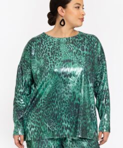YOEK Top MOIRA | Groen | Maat 38/40