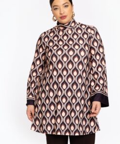 YOEK Tuniek wide bottom GOCCIA | Grote maten tuniek | Paars | Maat 54/56