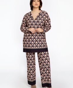 YOEK Pantalon GOCCIA | Paars | Maat 42/44