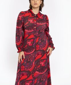 YOEK Jurk GLORIA | Rood | Maat 46/48