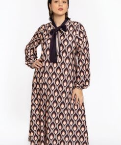 YOEK Jurk GOCCIA | Paars | Maat 50/52
