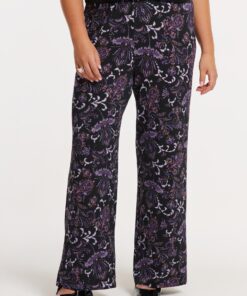 YOEK Pantalon BOHO | Paars | Maat 42/44