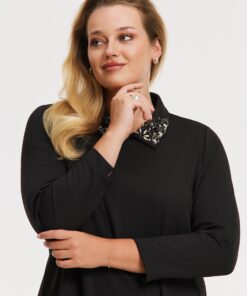 YOEK Jurk VERO | Zwart | Maat 46/48