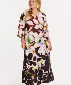 YOEK Maxi-jurk ELODEA | Bordeaux | Maat 42/44