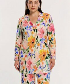 YOEK Lange blazer MYSTIC BLOOM | Multi | Maat 54/56