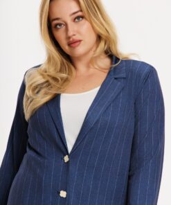 YOEK Blazer PINSTRIPE | Blauw | Maat 54/56