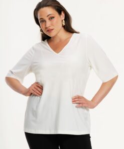 YOEK T-shirt relaxed | Beige | Maat 50/52