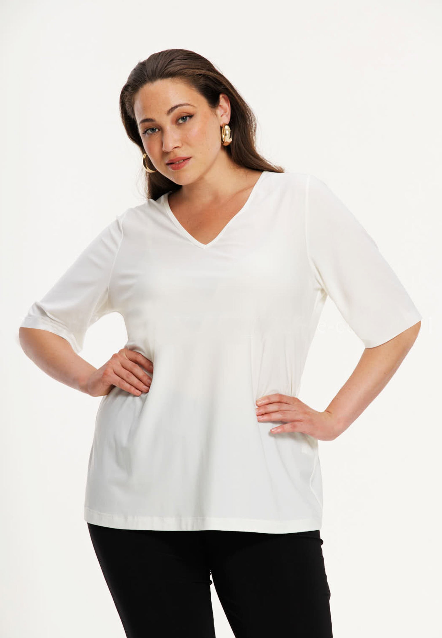 YOEK T-shirt relaxed | Beige | Maat 50/52
