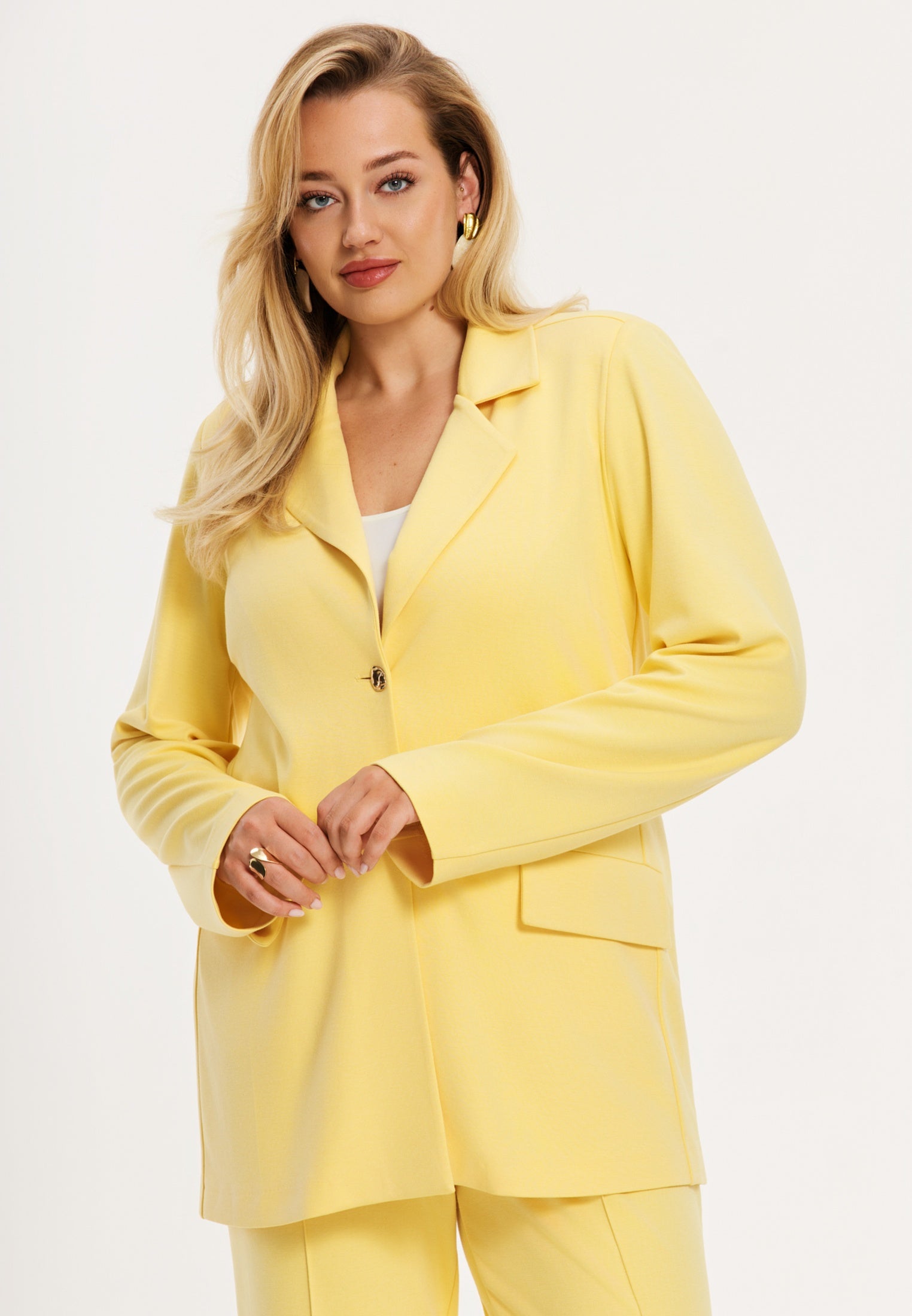 YOEK Blazer POPCORN | Geel | Maat 50/52