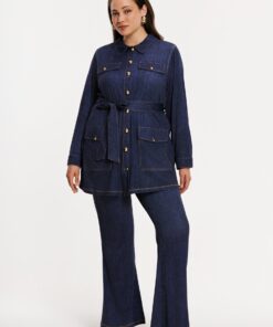 YOEK Pantalon bootleg DENIM | Blauw | Maat 38/40