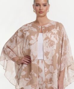 YOEK Bolero BLURRED ROSES | Lichtbruin | Maat 58/60