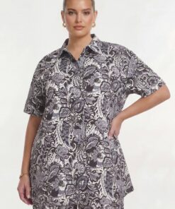 YOEK Blouse AQUABEL | Grijs | Maat 46/48