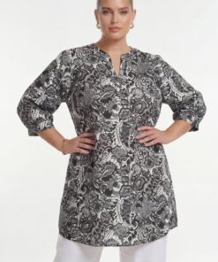 YOEK Tuniek AQUABEL | Grote maten tuniek | Grijs | Maat 54/56