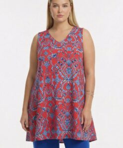 YOEK Singlet swing SHELLSCAPE | Light Red | Maat 50/52