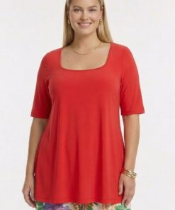 YOEK Top flared | Light Red | Maat 50/52