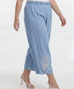 YOEK Pantalon SWEET | Lichtblauw | Maat 54/56