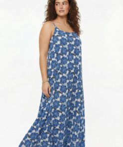 YOEK Jurk swingE | Blauw | Maat 58/60