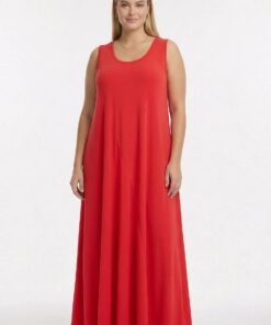 YOEK Jurk banana seam | Light Red | Maat 54/56