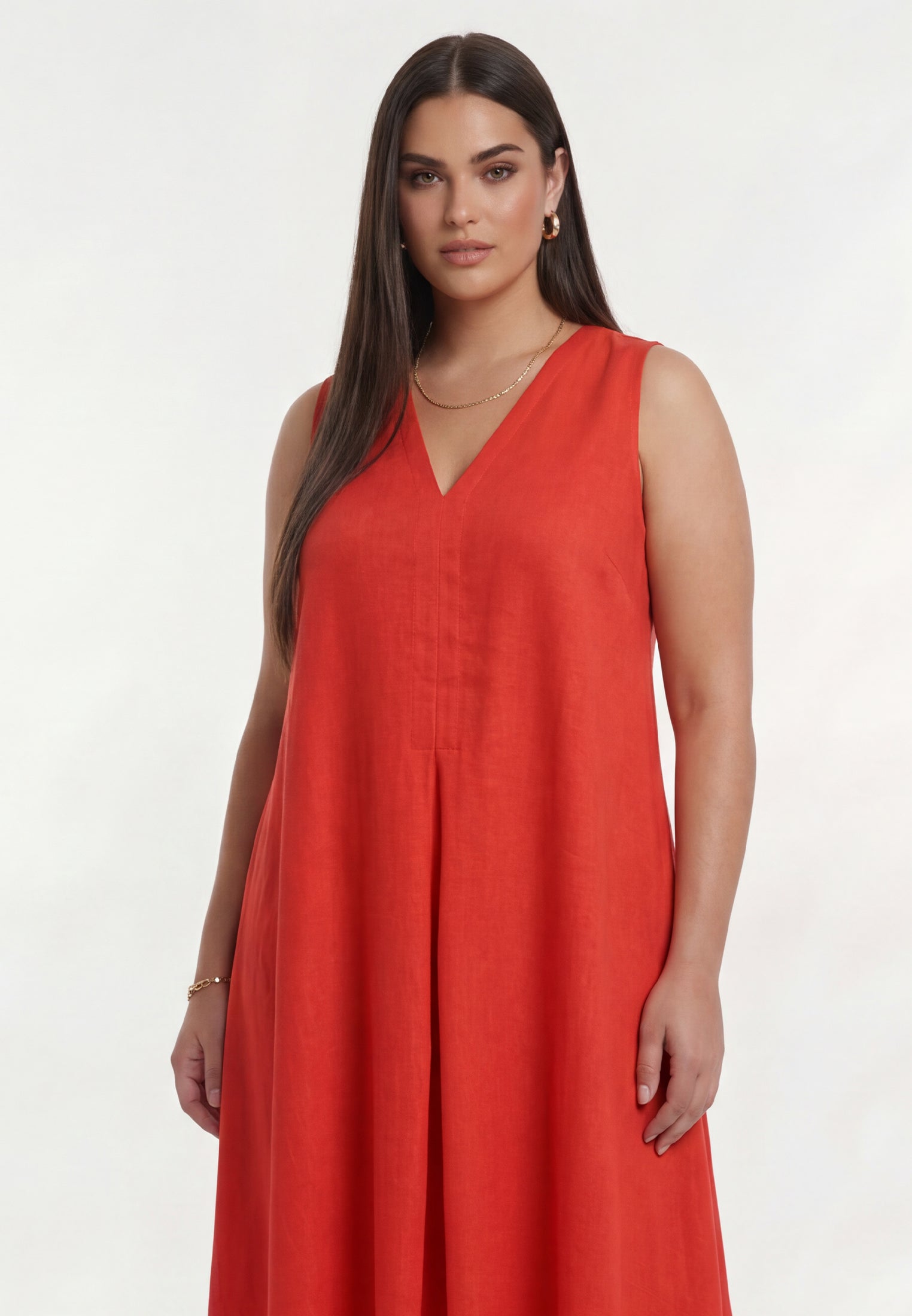 YOEK Jurk swing | Light Red | Maat 42/44