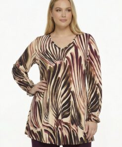 YOEK Tuniek wide bottomLO | Grote maten tuniek | Multi | Maat 46/48