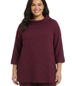 YOEK Tuniek | Grote maten tuniek | Paars | Maat 50/52