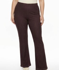 YOEK Pantalon bootleg DENIM BROWN | Bruin | Maat 58/60