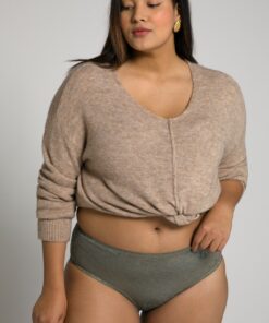 Grote Maten slip, Dames, groen, Maat: 54/56, Katoen/Synthetische vezels/Elastaan, Ulla Popken