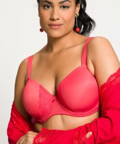 Grote Maten beugelbeha, Dames, rood, Maat: 85B, Synthetische vezels/Elastaan, Ulla Popken