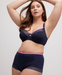 Grote Maten hipster, Dames, blauw, Maat: 58/60, Katoen/Synthetische vezels/Elastaan, Ulla Popken
