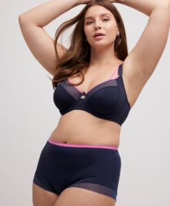 Grote Maten hipster, Dames, blauw, Maat: 58/60, Katoen/Synthetische vezels/Elastaan, Ulla Popken