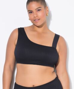 Grote Maten Bikinitop, Dames, zwart, Maat: 50, Synthetische vezels/Elastaan, Studio Untold