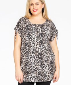 YOEK Tuniek | Grote maten tuniek | Bruin | Maat 50/52