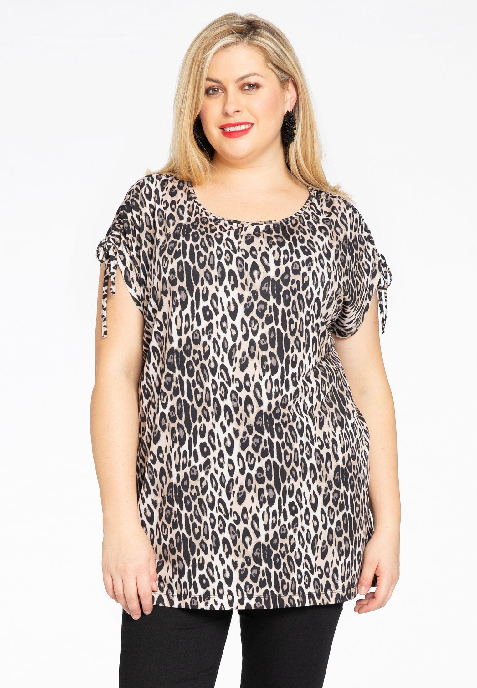 YOEK Tuniek | Grote maten tuniek | Bruin | Maat 50/52