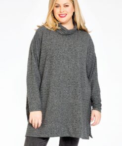 YOEK Pullover high neck | Grijs | Maat 42/44