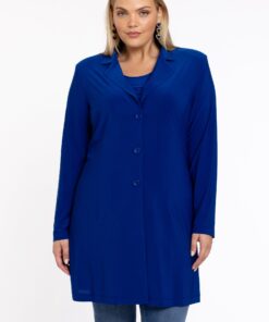 YOEK Blazer long | Blauw | Maat 50/52