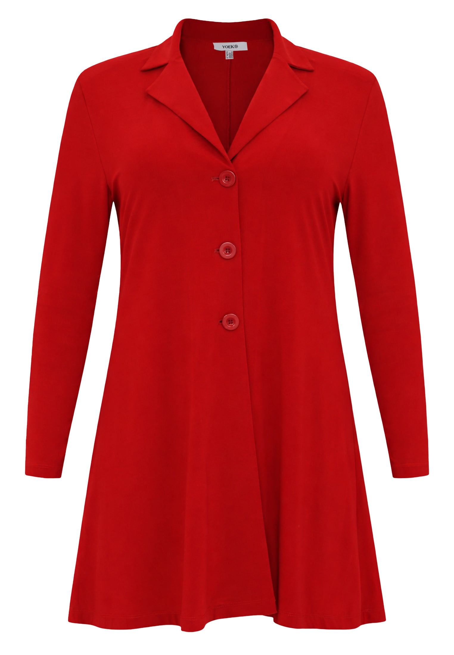 YOEK Blazer A-lijn | Rood | Maat 46/48