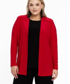 YOEK Blazer kort | Rood | Maat 58/60