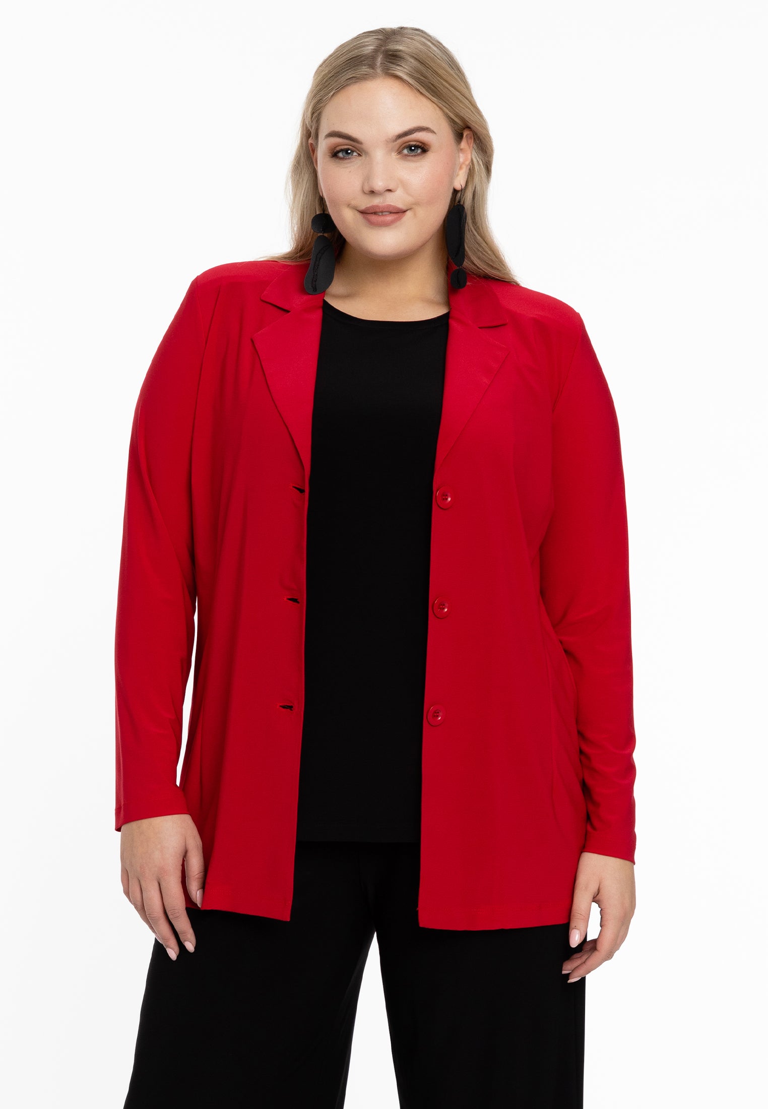 YOEK Blazer kort | Rood | Maat 58/60