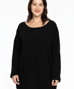 YOEK Trui vierkant cashmere | Zwart | Maat 46/48